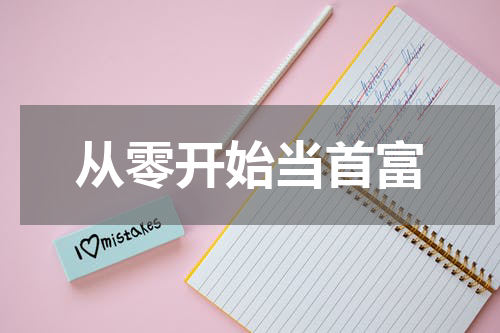 从零开始当首富