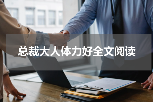 总裁大人体力好全文阅读