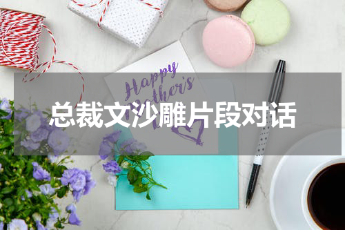 总裁文沙雕片段对话