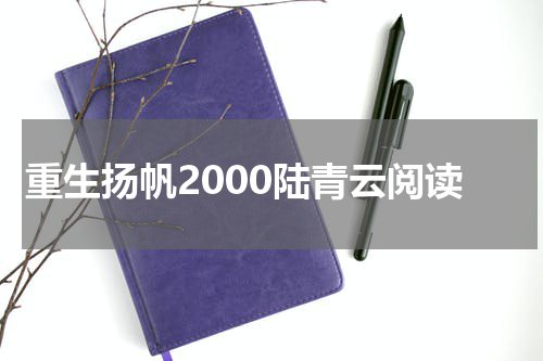 重生扬帆2000陆青云阅读