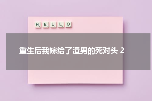 重生后我嫁给了渣男的死对头 2