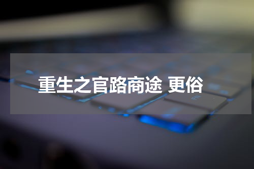 重生之官路商途 更俗