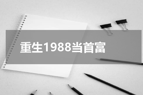 重生1988当首富