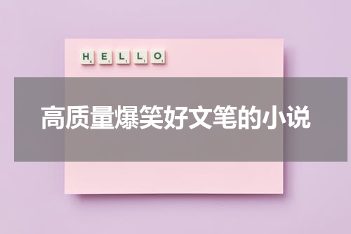高质量爆笑好文笔的小说