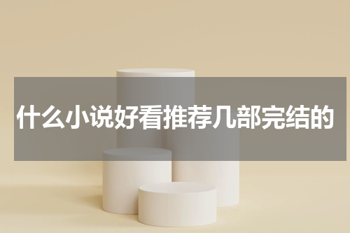 什么小说好看推荐几部完结的
