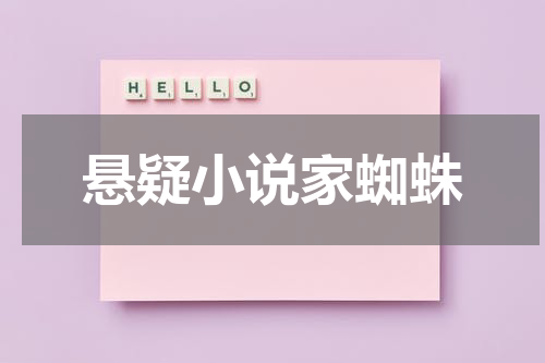 悬疑小说家蜘蛛