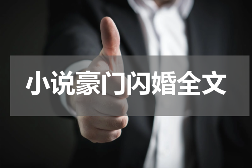 小说豪门闪婚全文