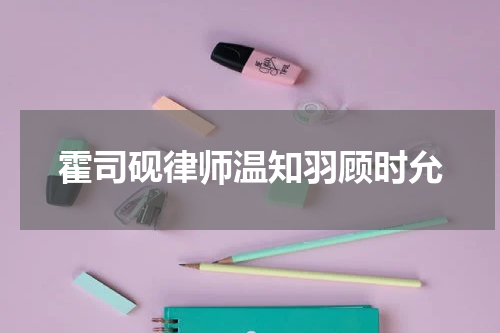 霍司砚律师温知羽顾时允
