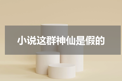 小说这群神仙是假的
