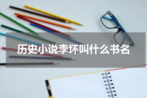 历史小说李坏叫什么书名