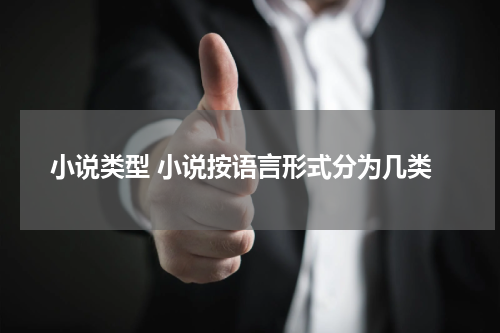 小说类型 小说按语言形式分为几类