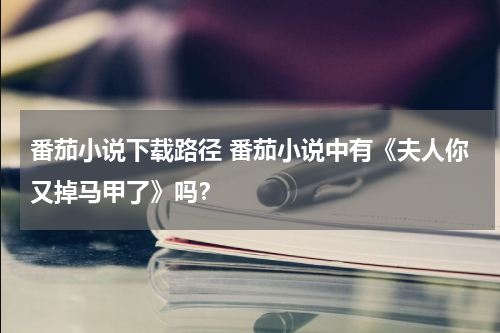 番茄小说下载路径 番茄小说中有《夫人你又掉马甲了》吗？