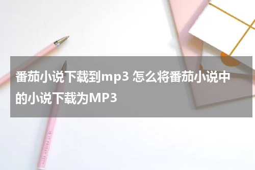 番茄小说下载到mp3 怎么将番茄小说中的小说下载为MP3