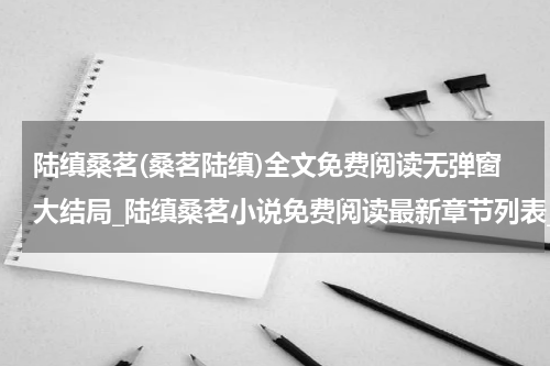 陆缜桑茗(桑茗陆缜)全文免费阅读无弹窗大结局_陆缜桑茗小说免费阅读最新章节列表_笔趣阁（桑茗陆缜）